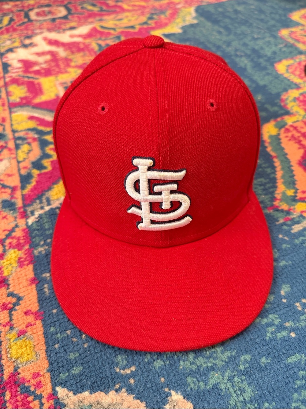 Wool baseball cap, New Era 59FIFTY St. Louis Cardinals fitted hat red 7 1/8 56.8